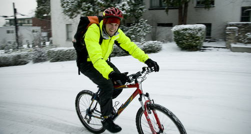 bike commuting in the rain